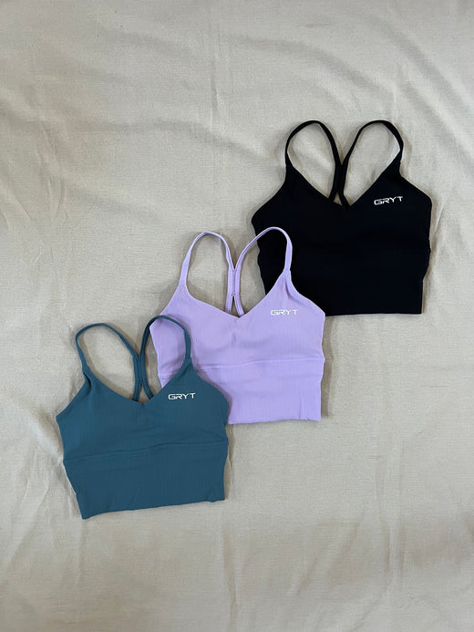 Women’s ribbed activate crop bra