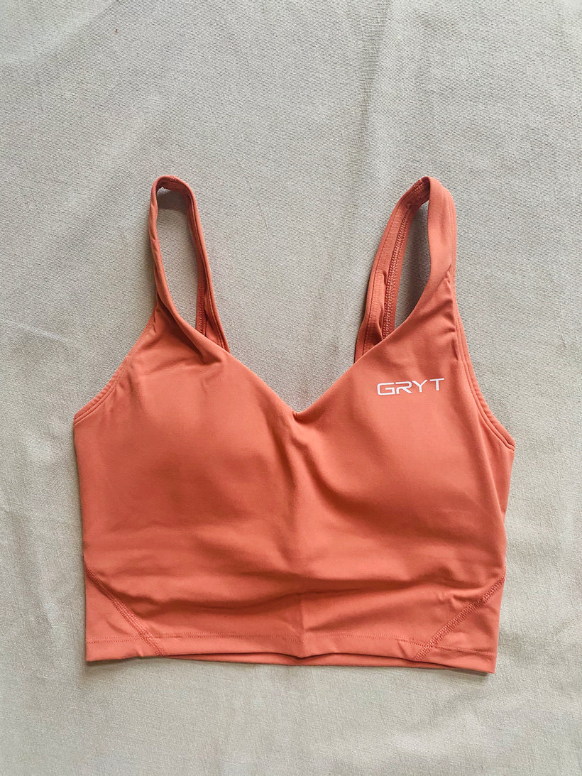 Women's Elevate built-in bra crop tank – GRYT Fitness